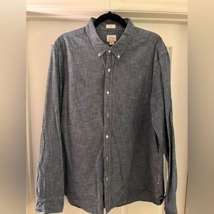 XL J crew dark blue chambray shirt